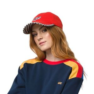 Vans Poppy Red Checkerboard “Check It” Hat